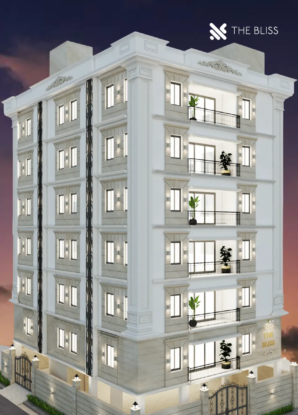 The Bliss elevation render