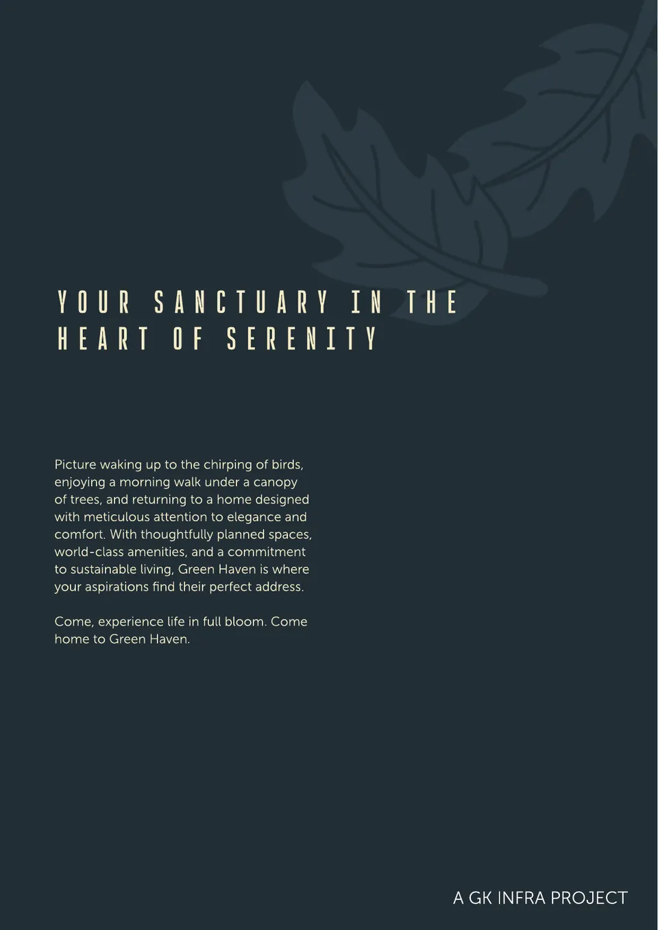Green Haven brochure, the setting